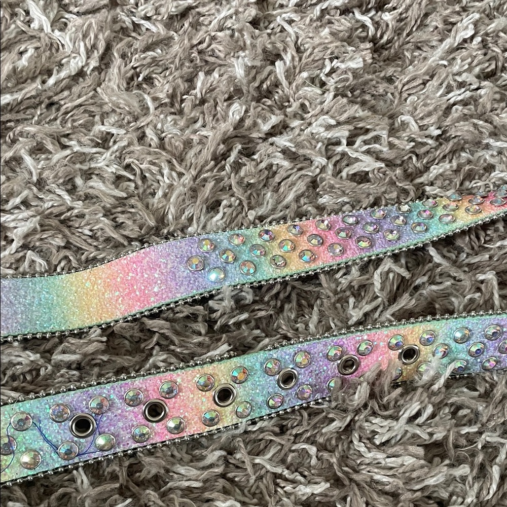Iridescent Rhinestone Belt - Picture 7 of 10